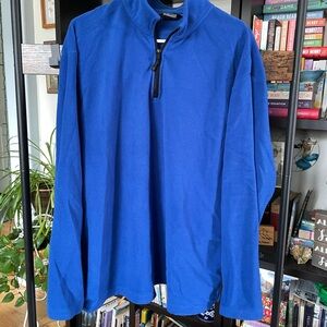 Blue Quarter Zip Fleece Sweater